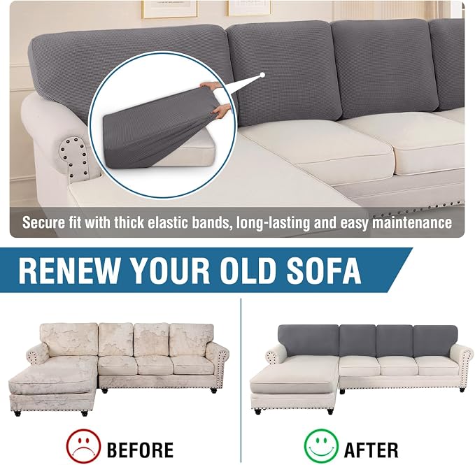 H.VERSAILTEX Backrest Cushion Covers Sectional Couch Back Cushion Covers - Image 5