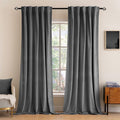 MIULEE Grey Velvet Curtains 52x72 inches 2 Panels Luxury Blackout Curtains | by MIULEE