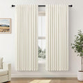 Cream Linen Blackout Curtains by Size 70 Inches Wide x 63 Inch Length Extra by Pitalk