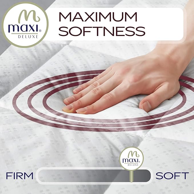 MAXI PortaCrib Size Mattress Pad - Luxurious Cotton Sateen Mattress Protector - Soft, Comfortable, and Breatheable Mattress Cover - Mattress Pad Protects Mattress from Dust, Dirt, Spills, and Stains