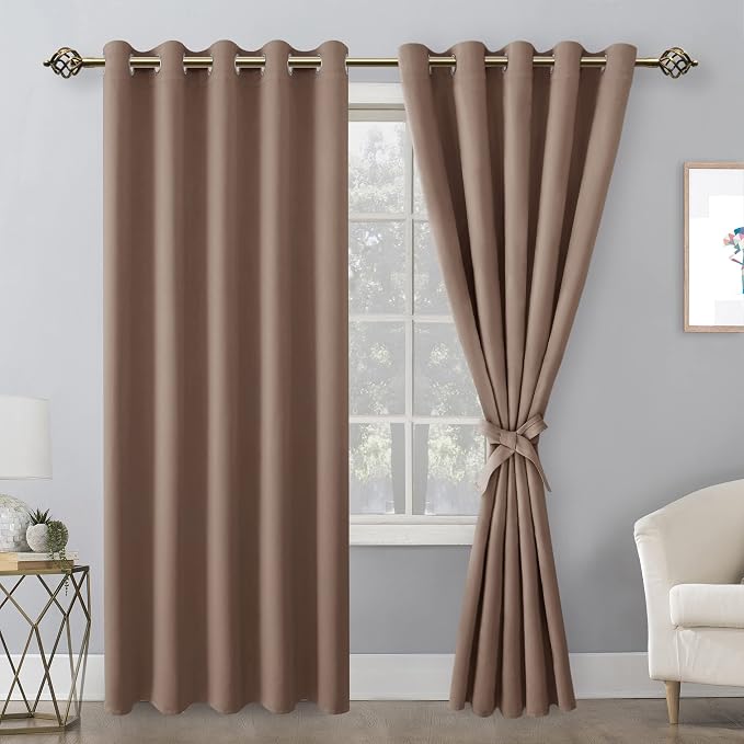 Blackout Curtains for Bedroom, Cappuccino, 60 x 84 Inch, 2 Panels | Thermal - Image 8