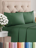 Twin 4 Piece Sheet Set - Comfy Breathable & Cooling - Ultra Soft Hotel Luxury Bedding Set w/ 8-16 Inch Deep Pockets - 1 Flat & 1 Fitted Sheet & 2 Pillowcases - Cozy, Wrinkle Free & Easy Care - Emerald