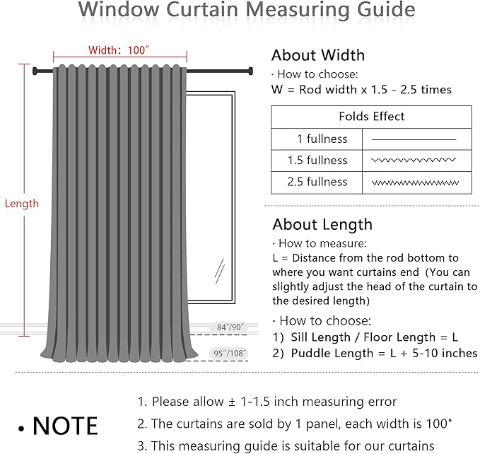 MYSKY HOME Extra Long Curtains for Living Room, Boho Window Curtain Drapes for - Image 6