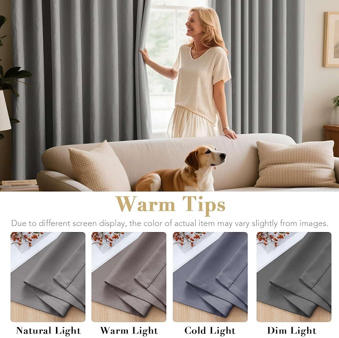 H.VERSAILTEX Premium Blackout Thermal Insulated Room Darkening Curtains - Image 5
