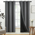 SimpleHome Grey 100% Blackout Curtains Room Darkening Living Room 72 Inch | by SimpleHome