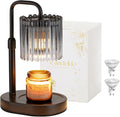Candle Warmer Lamp with Timer: Black Candle Warming Lamp Height Adjustable Wax Melt Warmer Dimmable Modern New Home Bedroom Decor Housewarming Gift for Women