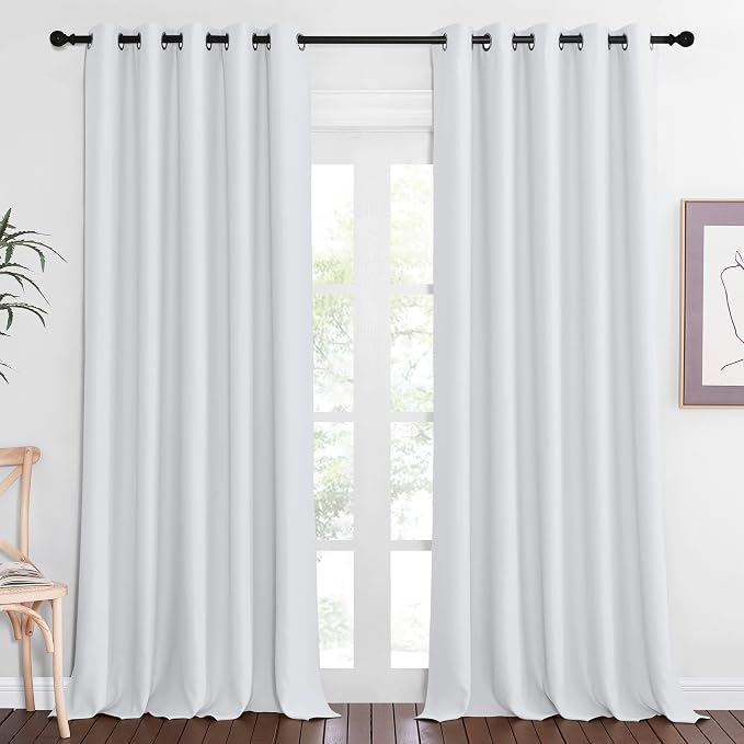 NICETOWN Room Divider Curtain 110 inches Long, Grommet Room Darkening Curtain by NICETOWN