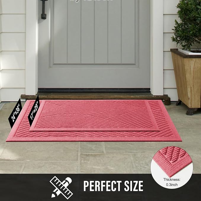 Sturdy Front Door Mat, Absorbent Muddy Dirt Resist Welcome Door Mats Outdoor - Image 6