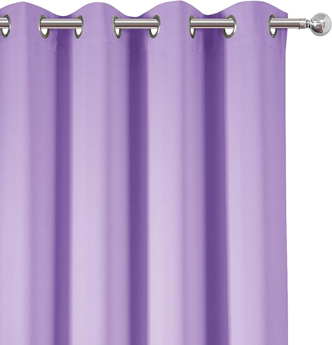 Lavender Blackout Curtains 52 x 54 Inch Length/Set of 2 Curtain Panels/Thermal - Image 7
