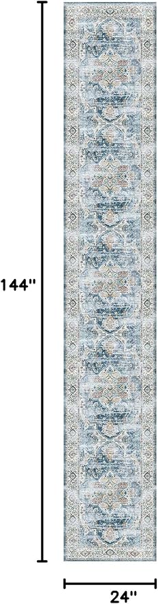 Madane Washable Runner Rugs 2x12 Long - Image 2