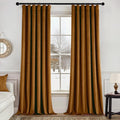 MIULEE Velvet Curtains 50W x 90L 2 Panels Golden Brown Blackout Curtains | by MIULEE