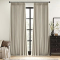 MIULEE Burlywood Birch Pinch Pleated 100% Blackout Curtains 40x102 Inches | by MIULEE