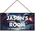Personalized Signs Universe Sign Science Fiction Theme Sign For Kids Room Nursery Wall Art Décor Outer Space Art Wall Decor For Boys Room Girls Bedroom Little Man Cave