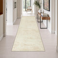 3x10 Washable Runner Rug：Modern Abstract Kitchen Soft Carpet Beige | by FXRHLP