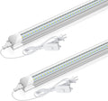 CNSUNWAY LED Shop Light 2FT, 20W 3000LM 6500K, T8 LED Tube Lights, Clear Cover, Ceiling and Utility Shop Lights, Linkable Light Fixture for Room, Garage, Workbench, Warehouse, ETL Listed (2 Pack)