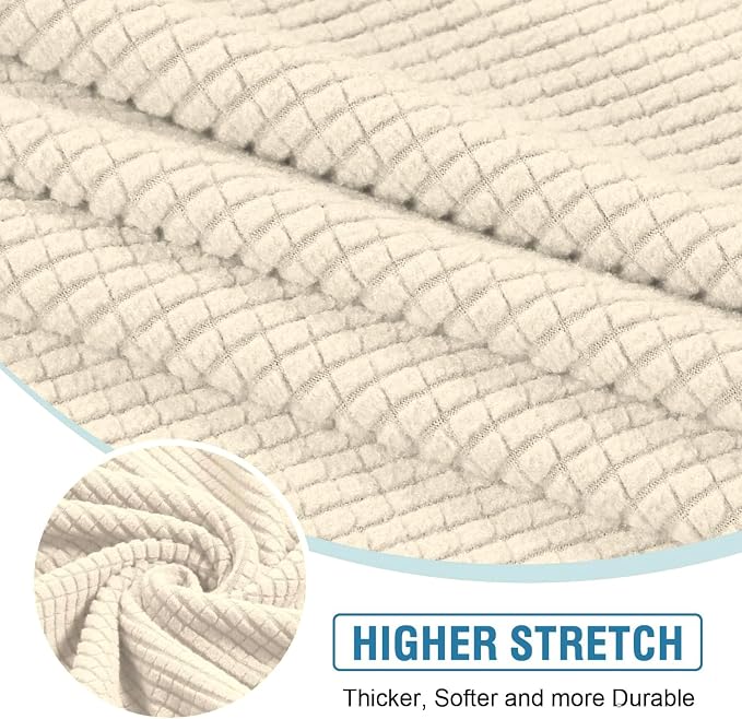 H.VERSAILTEX Sectional Couch Covers 4 Pieces Sofa Seat Cushion Covers L Shape - Image 5