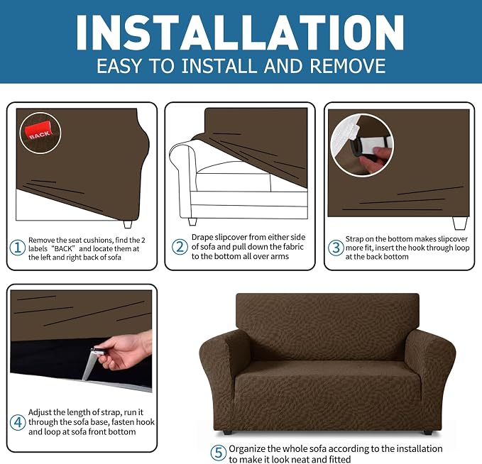ZNSAYOTX 1 Piece Stretch Chair Cover - Image 4