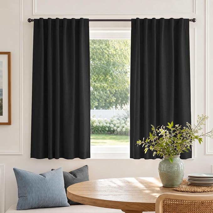 Linen Textured Total Blackout Curtains - Image 6