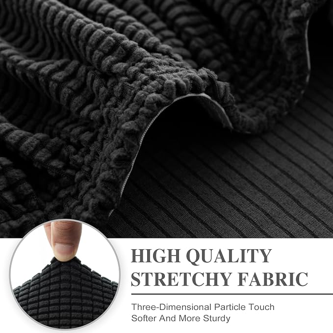 LA MEACK Couch Cushion Covers for Sectional Sofa L Shape Washable Separate Seat - Image 4