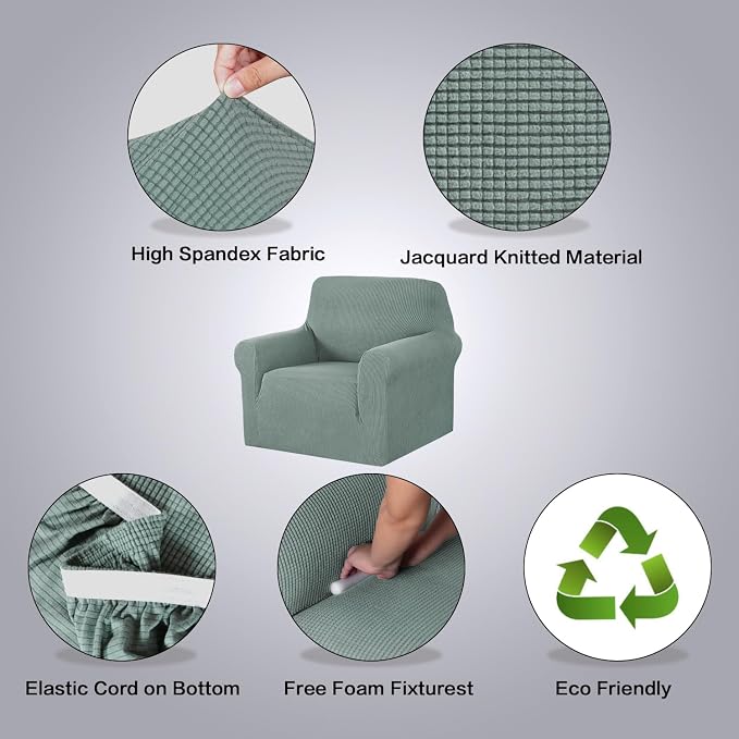H.VERSAILTEX Slip Covers for Chair Stretching Skid Resistance Couch Cover for - Image 4