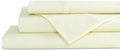 Linen Home 100% Cotton Percale Sheets Queen Size, Cream, Deep Pocket, 4 Pieces Set - 1 Flat, 1 Deep Pocket Fitted Sheet and 2 Pillowcases, Crisp Cool and Strong Bed Linen