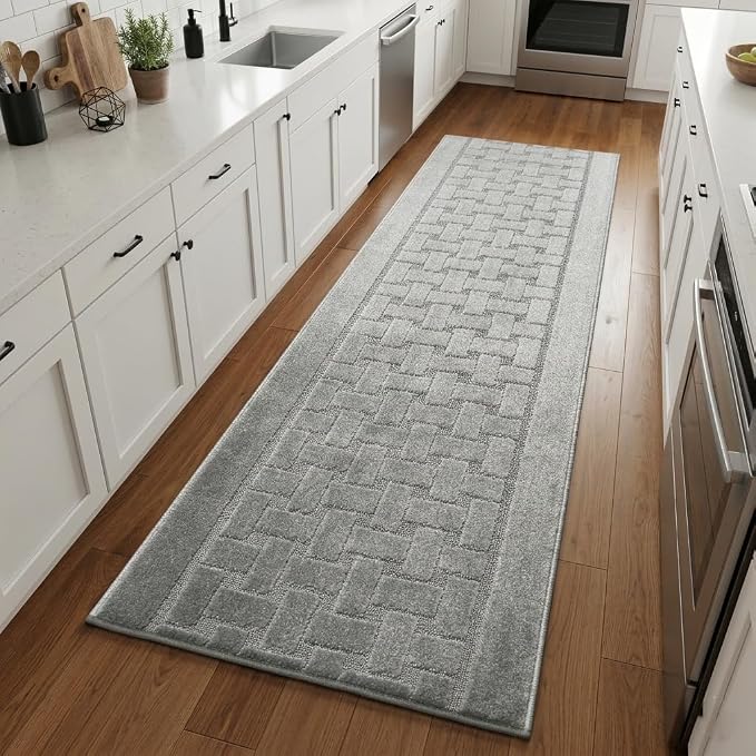Runner Rug 22 ft, Extra Long Non-Slip Washable Rug, Rubber Backing, Rolled in by ORFAHOME