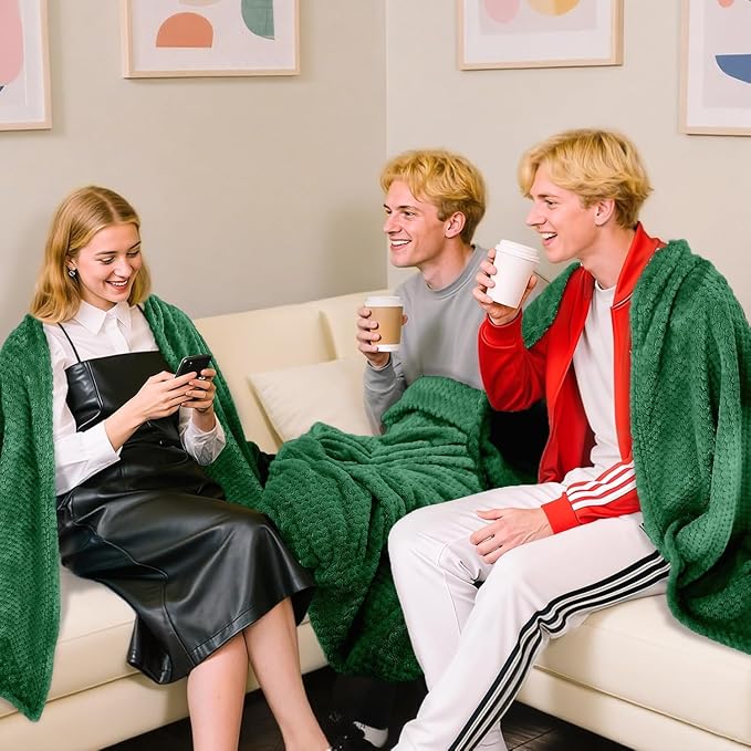 4 Pack Fleece Throw Blankets 50x60 Inches - Image 2