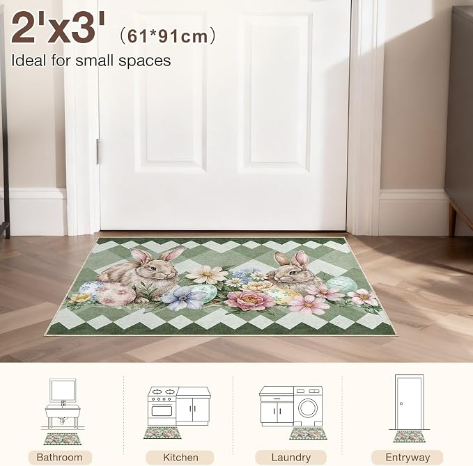 cotiled Area Rug for Living Room, Washable Non-Slip Large Area Rug, Indoor - Image 9