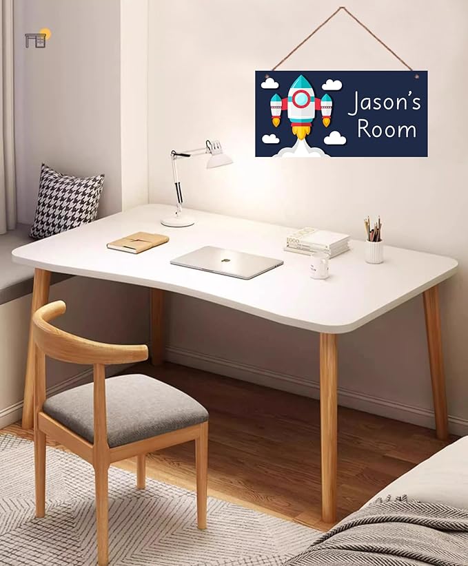 Personalized Fantasy Decor for Boys Room Outer Space Theme Room Decor for Nursery,Rocket Wall Art Decor for Kids Room Gilrs Bedroom Little Man Cave