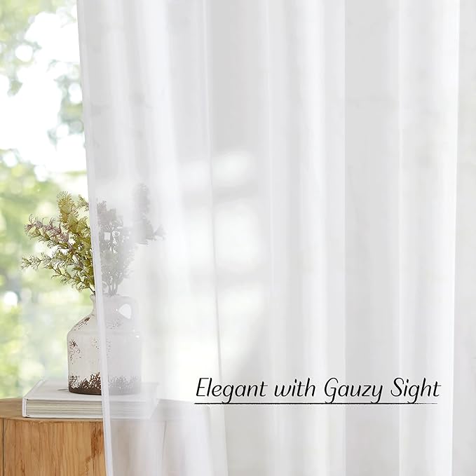 NICETOWN Grommet Top Sheer Curtains - Image 4