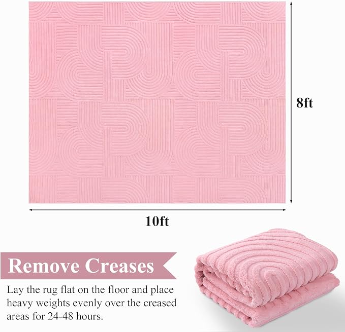 Pauwer 8x10 Area Rugs for Living Room, Modern Non Slip Washable Rug, Soft Fluffy - Image 2