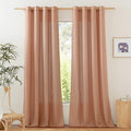 NICETOWN Flax Linen Terracotta Curtains by NICETOWN