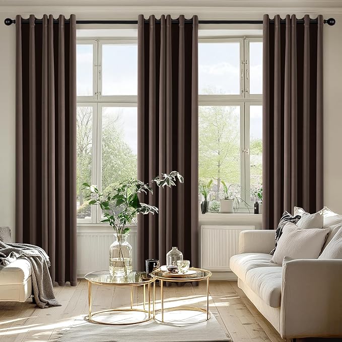 MIULEE Blackout Curtains for Bedroom 2 Panels 40"x72" Long Chocolate Brown | - Image 6