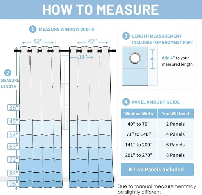 SimpleHome Navy Blue 100% Blackout Curtains Room Darkening Living Room 63 | - Image 2