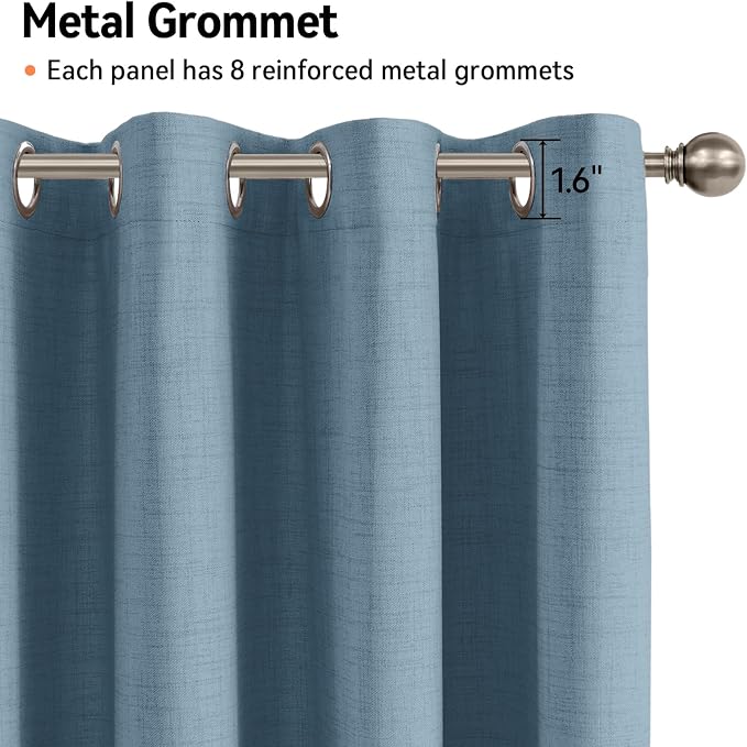 Curtains, 2 Panels, Grommet Top, Thermal Insulated, Full Light Blackout - Image 5