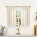 Semi Sheer Linen Curtains 40 Inch Length by LAMIT