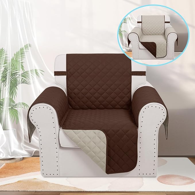 Reversible Recliner Chair Covers, Water Repellent, Chair Protectors Covers - Image 2