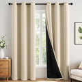 MIULEE Cream Beige 100% Blackout Curtains by MIULEE