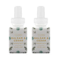 Pura & Illume Home Scent Refill - Smart Air Diffuser - Up to 120-Hours of Luxury Fragrance per Refill - Home Essential - Clean & Safe Diffuser Fragrance - 2 Pack, Balsam & Cedar