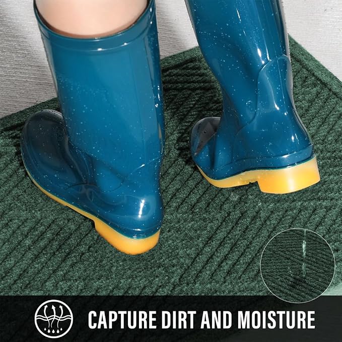 Sturdy Front Door Mat, Absorbent Muddy Dirt Resist Welcome Door Mats Outdoor - Image 3