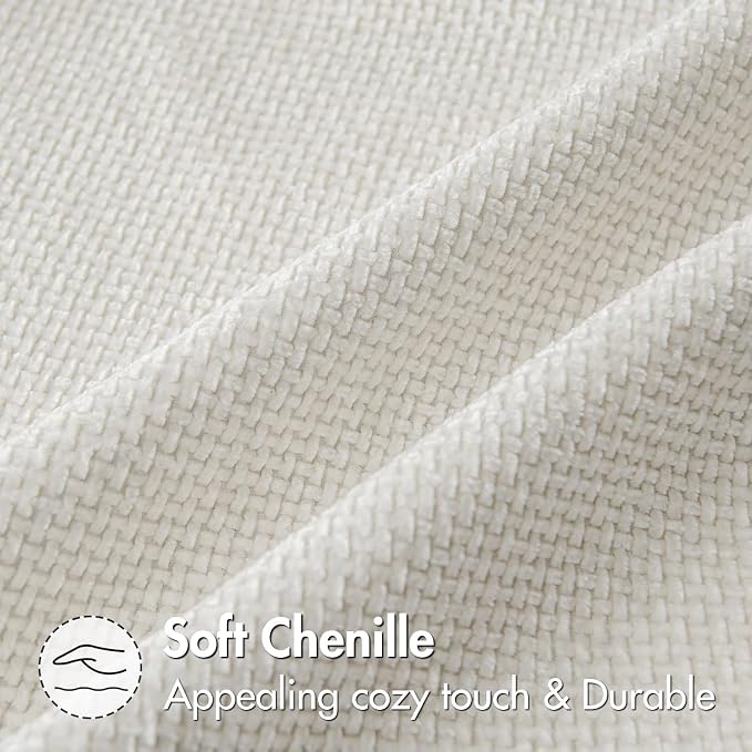 MIULEE Decorative Couch Throw Pillow Covers 18x18 in Pure White 2 Pack | Modern - Image 6