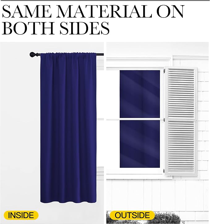NICETOWN Kitchen Curtains, Short Blackout Curtains & Drapes, Thermal Insulated - Image 5