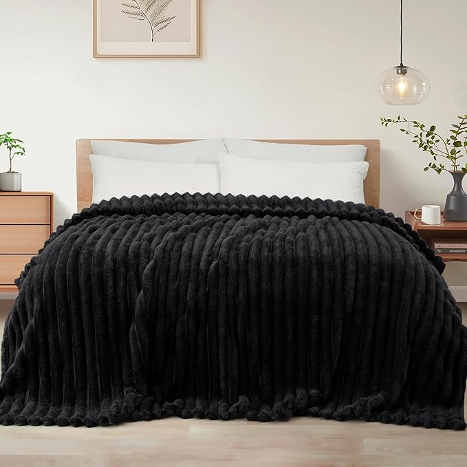 Exclusivo Mezcla Striped King Size Fleece Blanket by ExclusivoMezcla