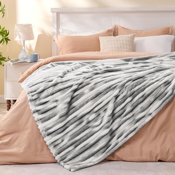 BEDELITE Ribbed Twin Blanket for Couch & Bed, Warm Yet Lightweight, Ribbed - Image 5