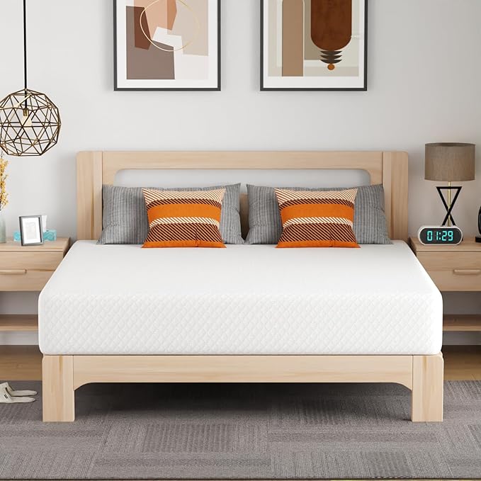 PayLessHere 12 Inch Gel Memory Foam Mattress/Bed-in-a-Box/Medium Firm Mattress with Removable Cover Fiberglass Free Home Furniture CertiPUR-US Certified/Pressure Relieving (King)