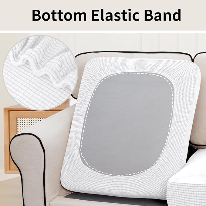 Easy-Going Stretch 3 Pieces Couch Cushion Cover - Image 4