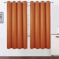 Orange Thermal Blackout Curtains/52 x 72 Inch/Set of 2 Panels Room Darkening by Lemomo