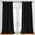 NICETOWN Blackout Black Curtains & Drapes 90 inches Long by NICETOWN