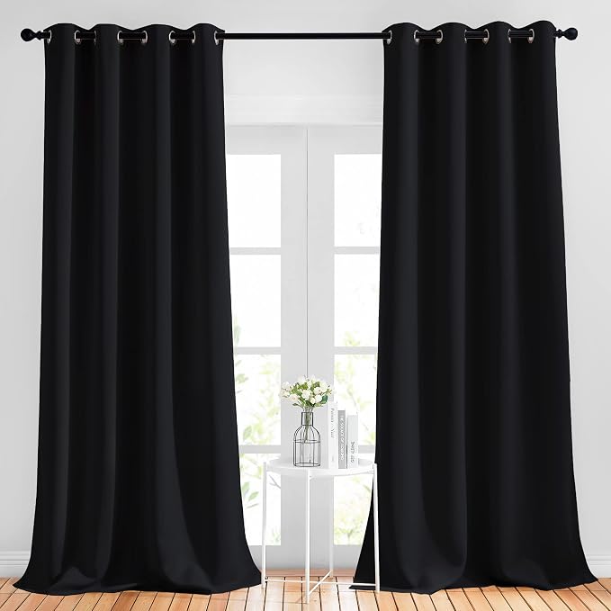 NICETOWN Black Out Curtains 96 inches Long by NICETOWN