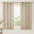 Semi Sheer Linen Curtains 60 Inch Length by LAMIT